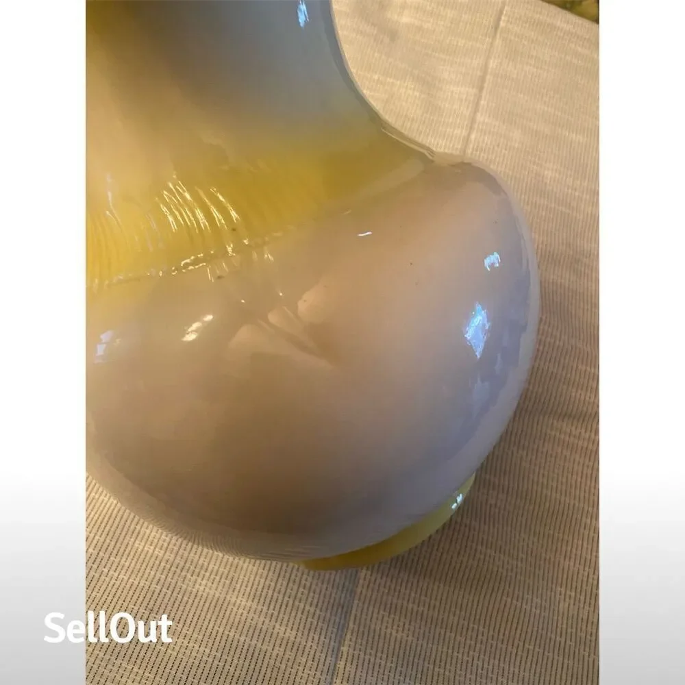 Belleek Vintage Yellow Ceramic Decorative Pitcher Figurine